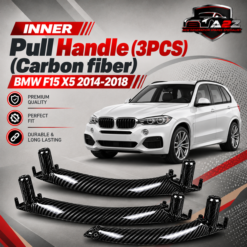 Inner Pull Handle (3PCS) (Carbon fiber) Compatible With BMW F15 X5 2014-2018  F16 X6 2014-2019
