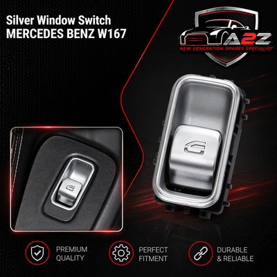 Silver Window Switch  1679054601  A1679054601 Compatible With MERCEDES BENZ GLS W167 & GLE W167 Tag-SW-64