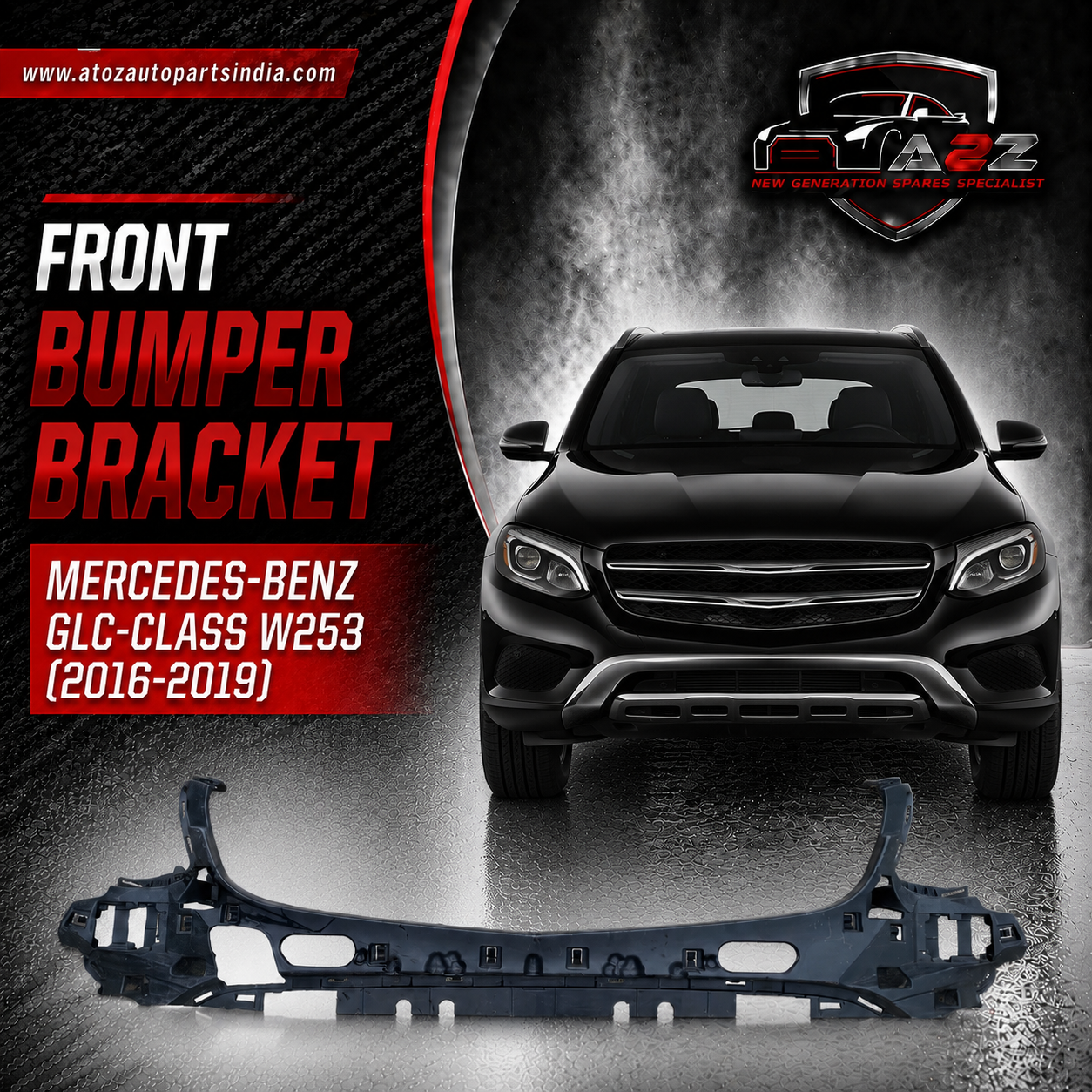 Front Bumper Bracket 2538851500 Compatible With Mercedes-Benz GLC-CLASS W253 (2016-2019) Tag No.988