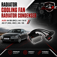 Radiator Cooling Fan Radiator Condenser 8K0959501B 8K0959501D 8K0959501E Compatible with AUDI A4 B8 (8K2) | A4 / S4 & A6 C7 (4G2, 4GC) | A6 / S6 & Q3 (8UB, 8UG) & Q5 (8RB) Tag No.1