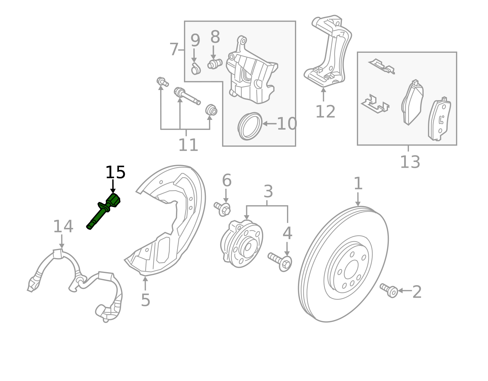 Front Left/Right ABS Wheel Speed Sensor 32214293 Compatible With VOLVO  VOLVO XC40 (536 Tag.21