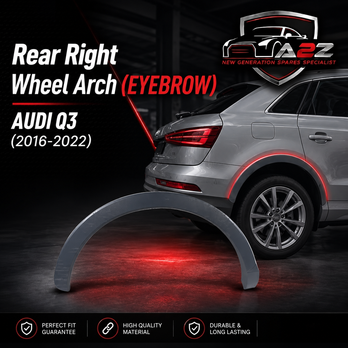 Rear Right Wheel Arch (EYEBROW) 8U0853818 Compatible With AUDI Q3 (8UB, 8UG) Tag-EY-03