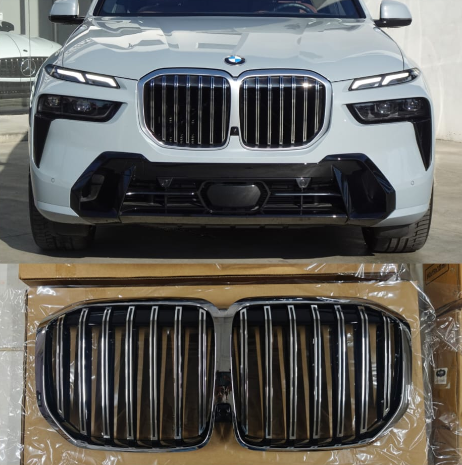 Silver Chrome Show Grill 51139854140 Compatible With BMW X7 G07 LCI (2023-2025) Tag No.131