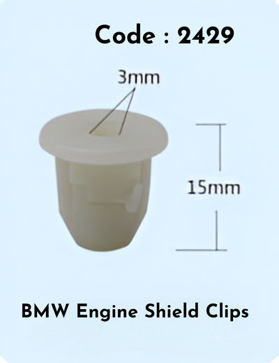 Engine Shield Clips (Set of 10) Code:2429 Compatible With BMW