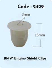 Engine Shield Clips (Set of 10) Code:2429 Compatible With BMW