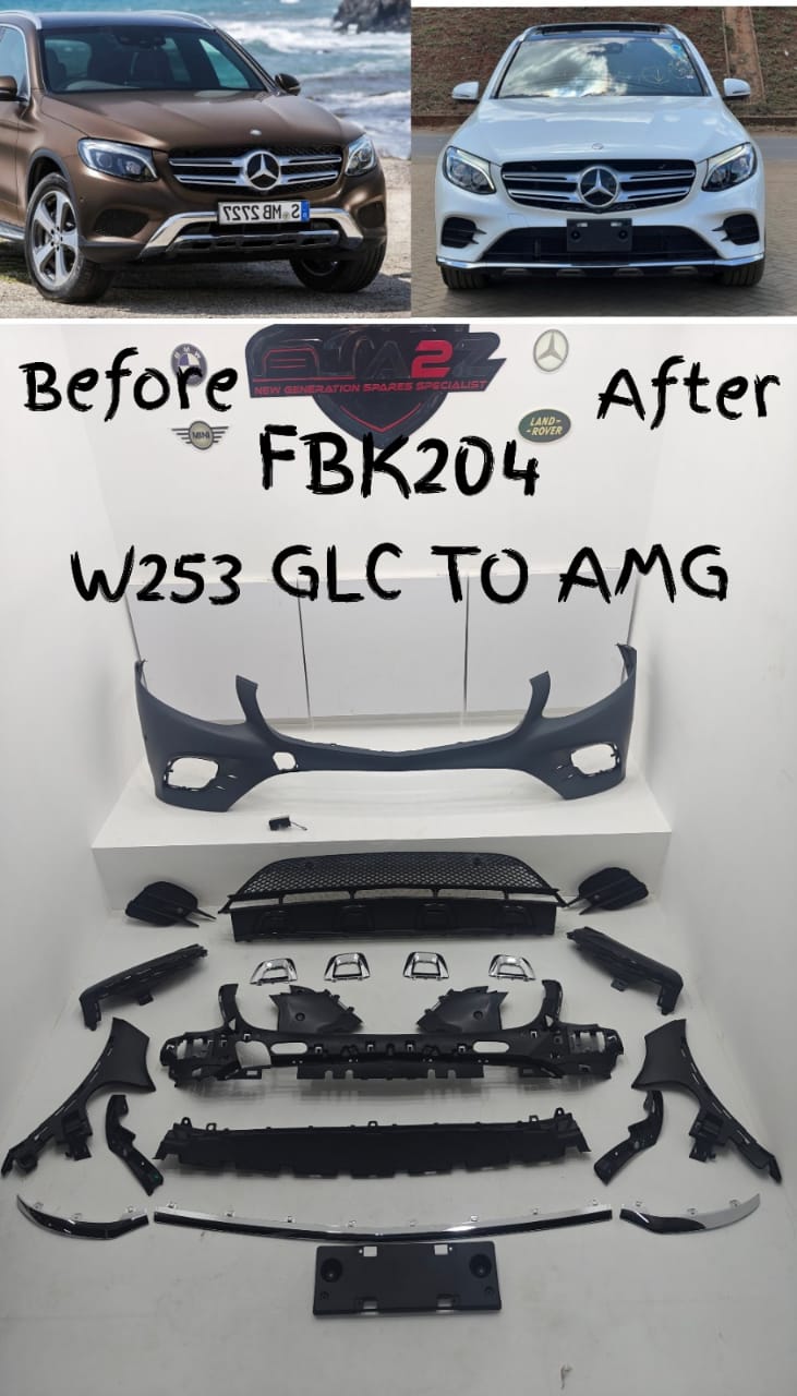 Front Bumper Kit 2538851101ZCWZW Compatible With MERCEDES W253 GLC To AMG {2016-2019} FBK.204