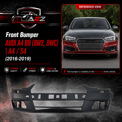 Front Bumper 8W0807065D 8WD807065D Compatible With AUDI A4 B9 (8W2, 8WC) | A4 / S4 (2016-2019) Tag No.16