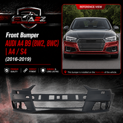 Front Bumper 8W0807065D 8WD807065D Compatible With AUDI A4 B9 (8W2, 8WC) | A4 / S4 (2016-2019) Tag No.16