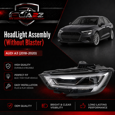Headlight Headlamp Left 8V0941033C & Right 8V0941034C (Without Blaster) Compatible With AUDI A3 (2018-2020) No.167