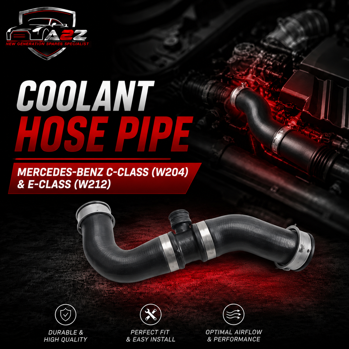 Coolant Hose Pipe 2045012682 Compatible With MERCEDES-BENZ C-CLASS (W204) &  E-CLASS (W212) Tag No.509