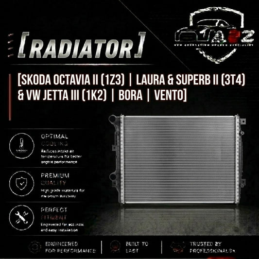 Radiator 5K0121253H Compatible with SKODA OCTAVIA II (1Z3) | LAURA  & SUPERB II (3T4) & VW JETTA III (1K2) | BORA | VENTO
