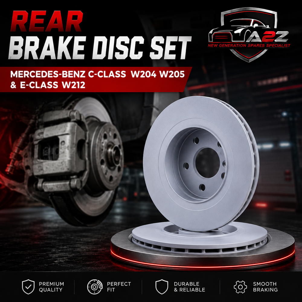 Rear Brake Disc Set 2044230912 A2044230912 A2044230612 A2044231512 Compatible With MERCEDES-BENZ C-CLASS W204 W205 & E-CLASS W212