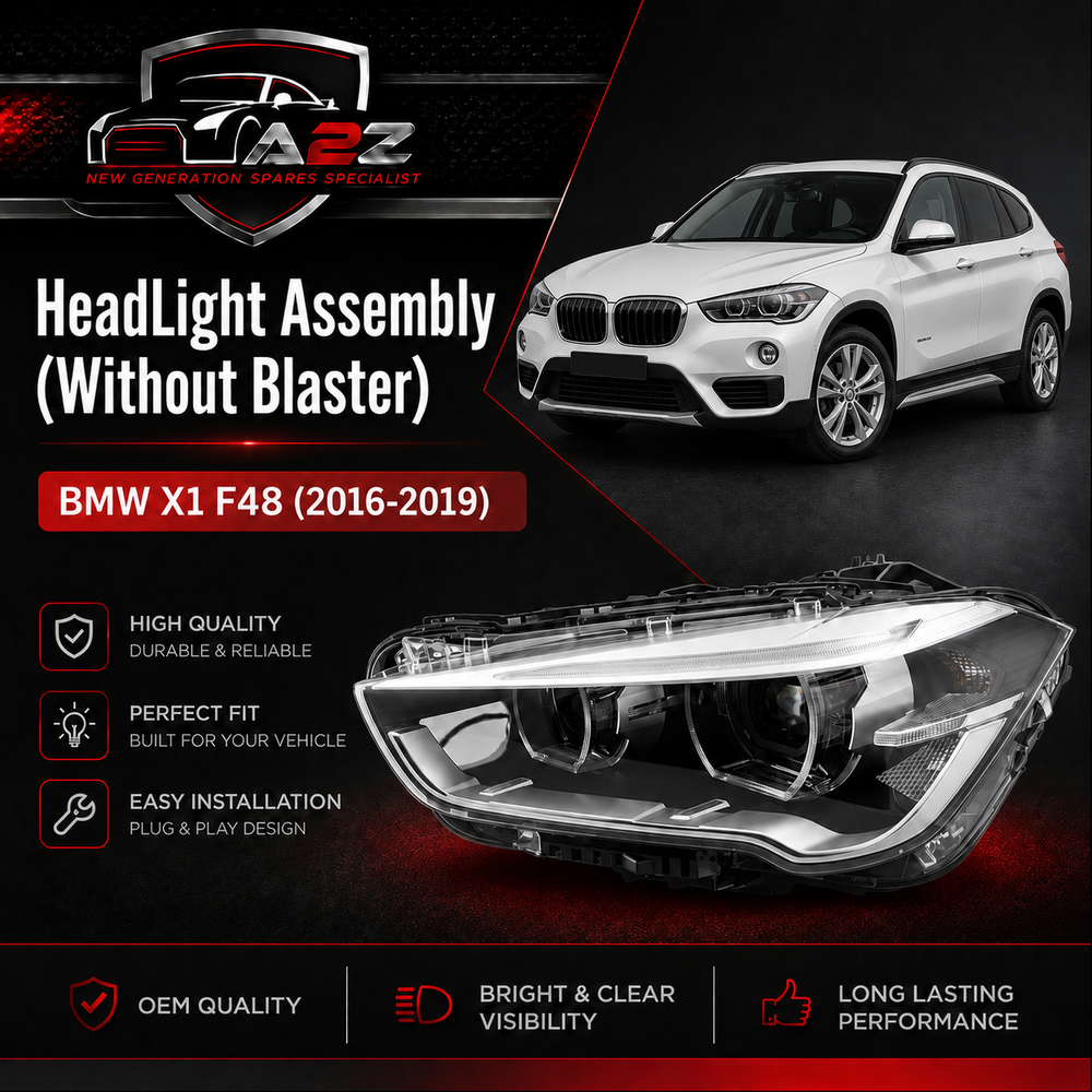 Headlight Headlamp Left 63117472223 & Right 63117472224 (Without Blaster) Compatible With BMW X1 F48 (2016-2019) Projector