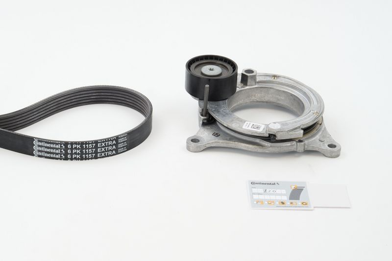 Multi Rib Belt Kit 6PK1157EXTRAK1 Compatible With BMW 3 (G20, G80, G28), 5 (G30, F90), 6 Gran Turismo (G32), X3 (G01, F97, G08) (CONTINENTAL)