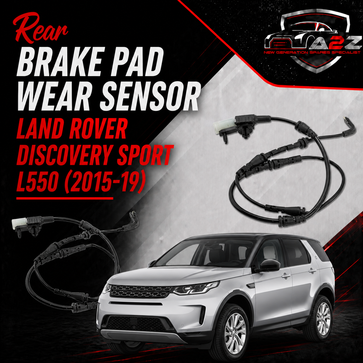 Rear Brake Pad Wear Sensor LR061394 LR072544 Compatible With LAND ROVER DISCOVERY SPORT L550
