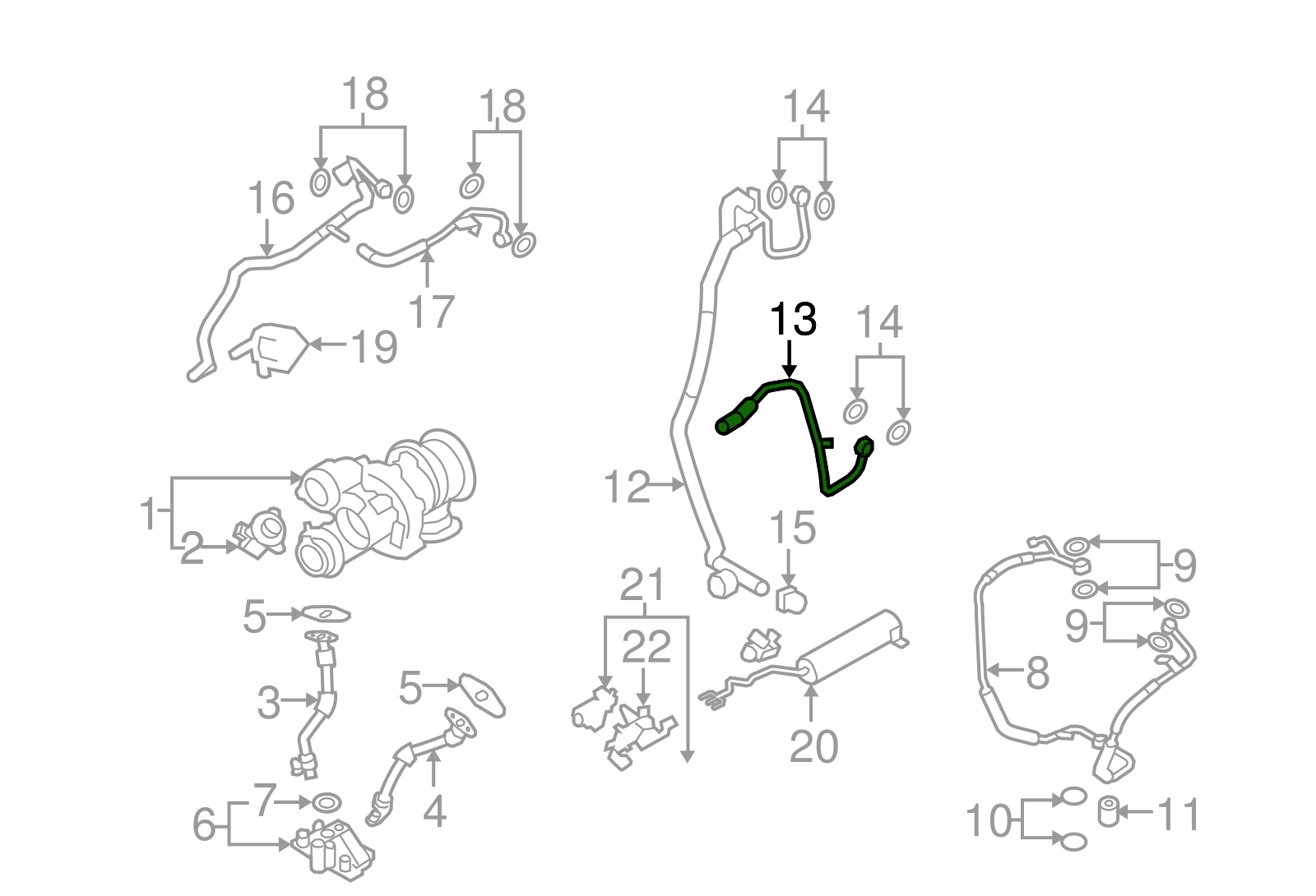 Coolant Hose Pipe 11537577013 Compatible With BMW X5 (E70) Tag No.913