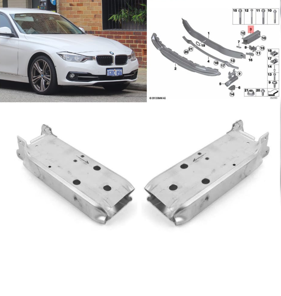 Bumper Member Bracket Left 51117266191 & Right 51117266192 Compatible With BMW F30/F20 (2012-2018) Tag No.1548