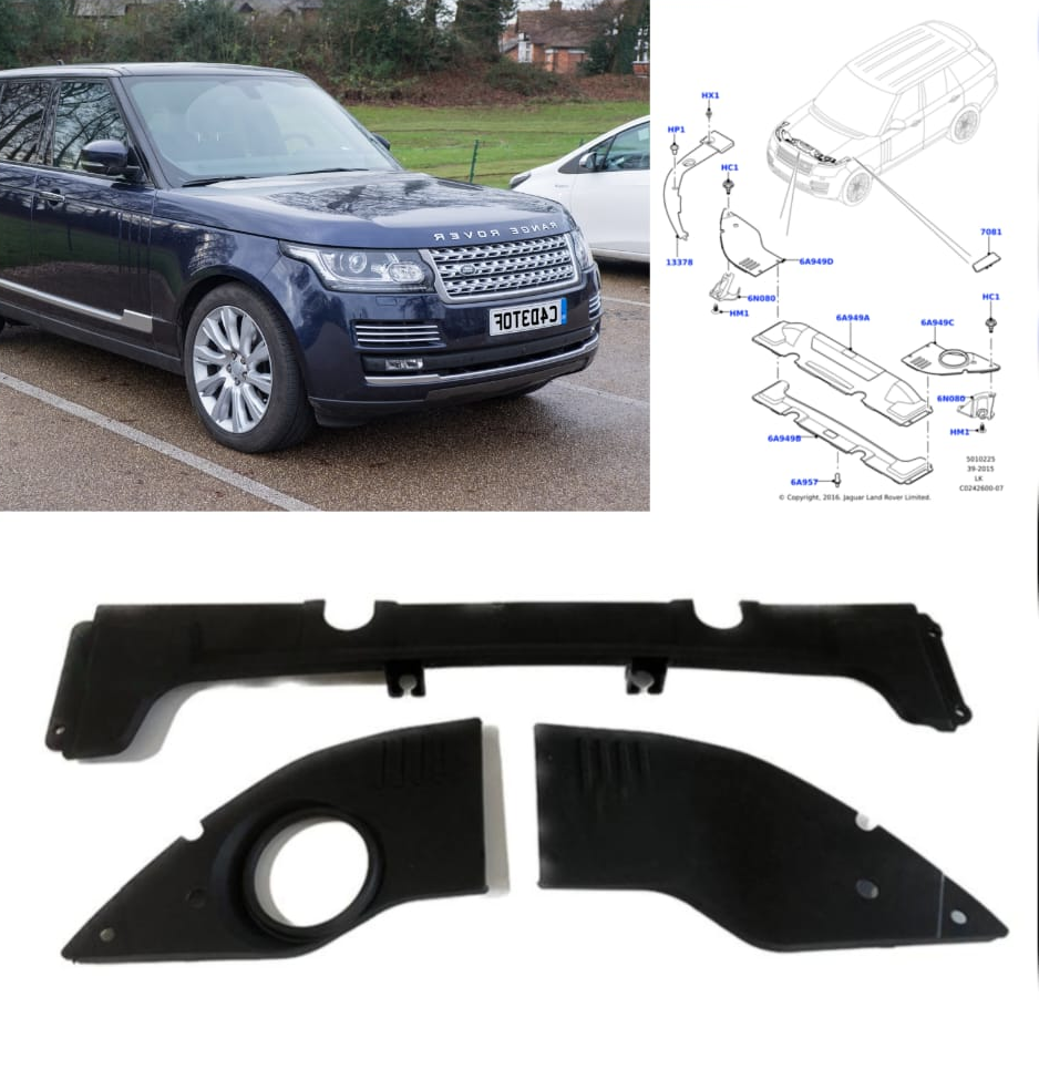 Radiator Support Bracket Left LR040700 & Center LR040698 & Right LR040701 Compatible With Land Rover (L494) (2014-2018) Tag No.3209