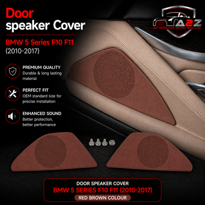 Inner Door Loudspeaker Cover Red Brown Right 51417261932  Left 51417261955 Compatible with BMW 5 Series  F10  F11  F18
