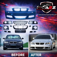 A TO Z Compatible With BMW 3 Series E90 (2005-2008) Front Bumper Upgrade Convert To M Sport Mt M Tech Body Kit Bumper With Fog Hole Mesh E90-002 Gc CC-9152 (Shipping Cost Not Included In Price)