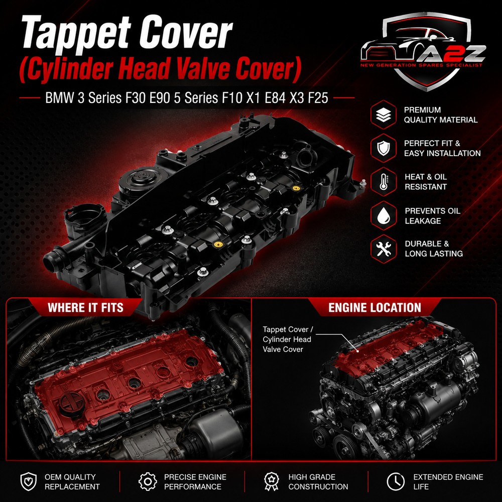 Tappet Cover (Cylinder Head Valve Cover) 11128589941 11127810584 11128570828 Compatible With  BMW 3 Series F30 E90 5 Series F10 X1 E84 X3 F25 Tag-T-01