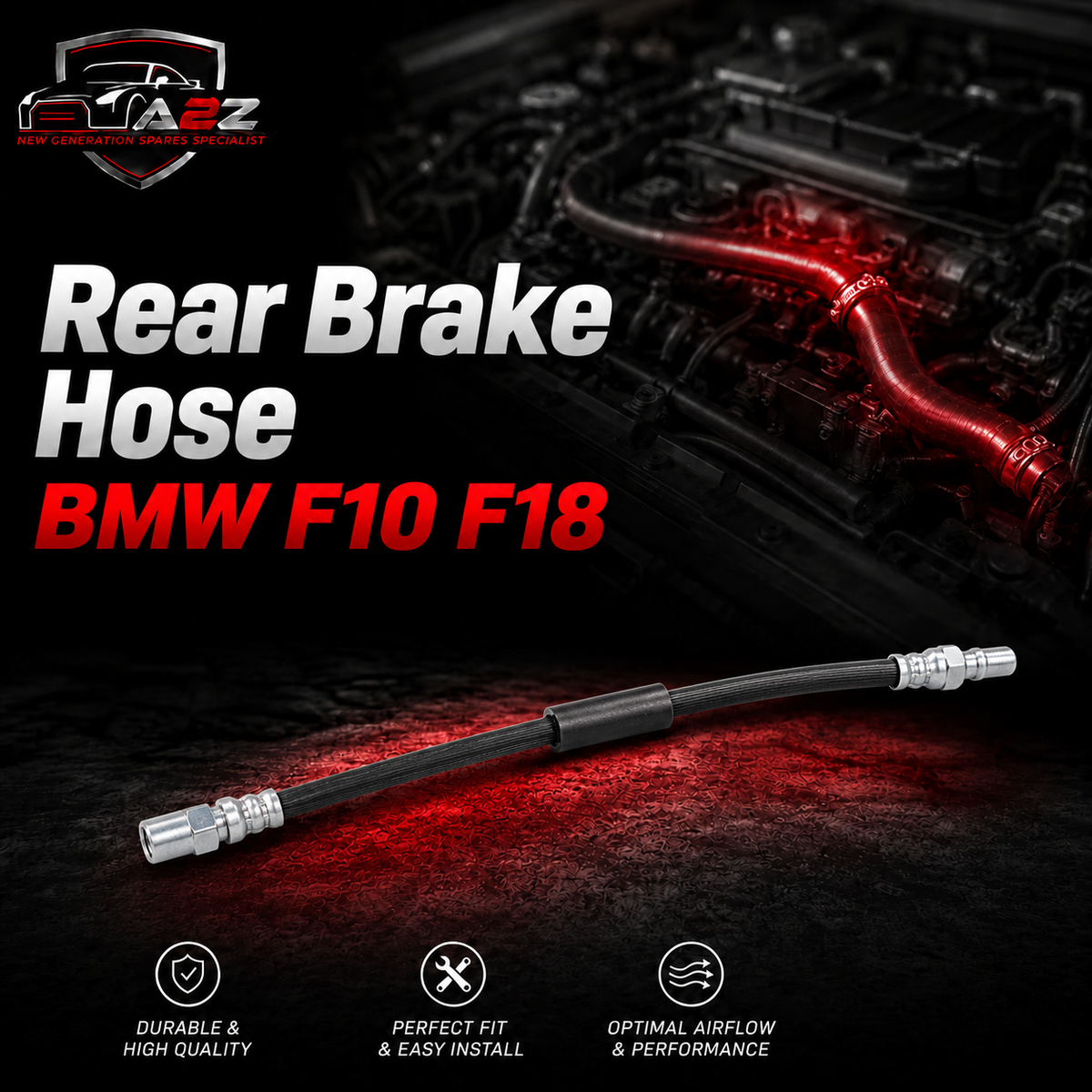 Rear Brake Hose 34326775259 34326789264 Compatible With BMW F10 F18