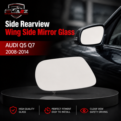 Side Rearview Wing Side Mirror Glass Left 8R0857535C & Right 8R0857536C Compatible With AUDI Q5 (8RB) & Q7 (4LB) 2008-2014