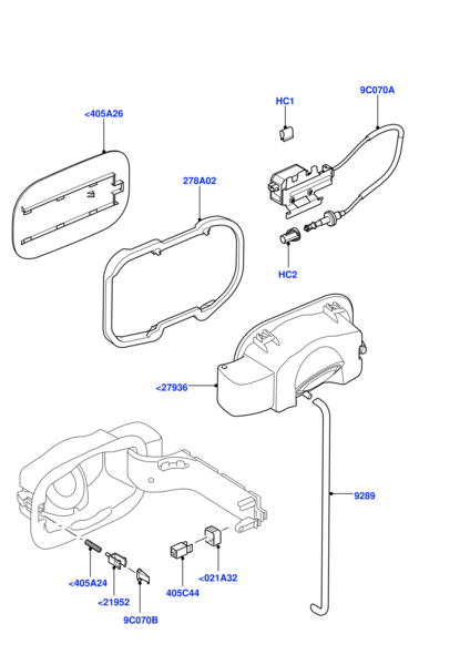 Fuel Tank Flap Locking Actuator FSG500030 Compatible With LAND ROVER DISCOVERY IV (L319) | LR4 (2005-09)
