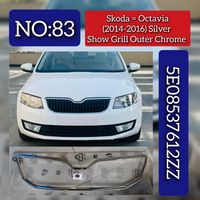 Silver Show Grill Outer Chrome 5E08537612ZZ Compatible With Skoda Octavia (2014-2016) Tag No.83