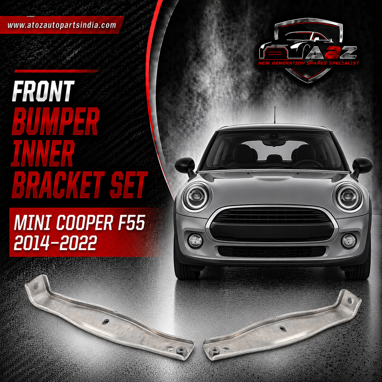 Front Bumper Inner Bracket Left 51117365269 & Right 51117365270 Compatible With Mini Cooper F55