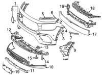 Front Bumper Bracket Left (2478856900) & Right (2478857000) Compatible With Mercedes-Benz GLB Class W247 (2020-2025) Tag No.961