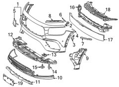 Front Bumper Bracket Set Left (2478856900) & Right (2478857000) Compatible With Mercedes-Benz GLB Class W247 (2020-2025) Tag No.961