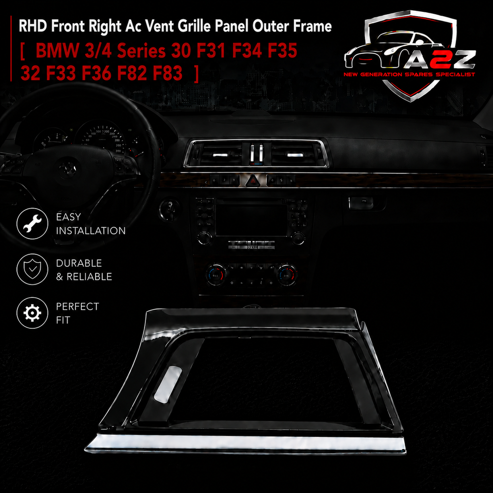 RHD Front Right Ac Vent Grille Panel Outer Frame  Model  A11 51459318070 Compatible With BMW 3/4 Series 30 F31 F34 F35 32 F33 F36 F82 F83
