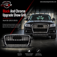 SQ5 Black And Chrome Upgrade Show Grill Compatible With Audi = Q5 (2013-15) Original Black Chrome Tag No.146