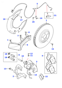 Front Brake Pad Wear Sensor T2H23971 C2Z16061 Compatible With JAGUAR XF II X260