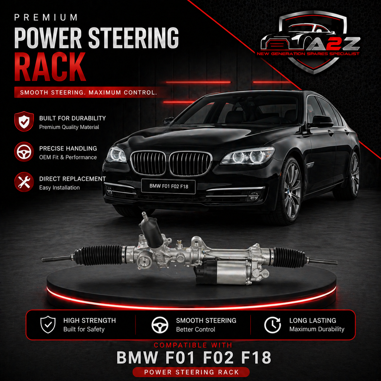 Power Steering Rack 32106883546 Compatible With BMW F01 F02 F18
