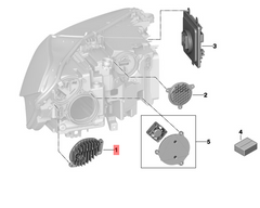 Left Headlight LED module turn display lights 63119477988 Compatible With BMW X5 (G05, F95) & X5 Van (G05) & X6 (G06, F96)