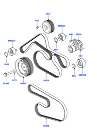 Multi Rib Belt 8PK1955 PQS500450 Compatible With LAND ROVER RANGE ROVER SPORT I (L320) (CONTINENTAL)