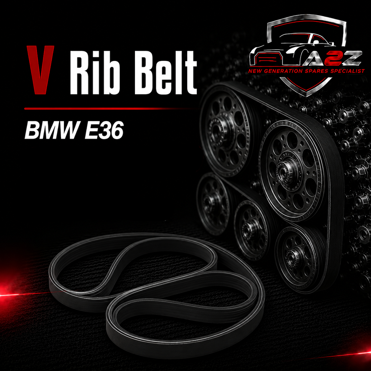 V-ribbed drive Belt 11281401157 Compatible With BMW E36