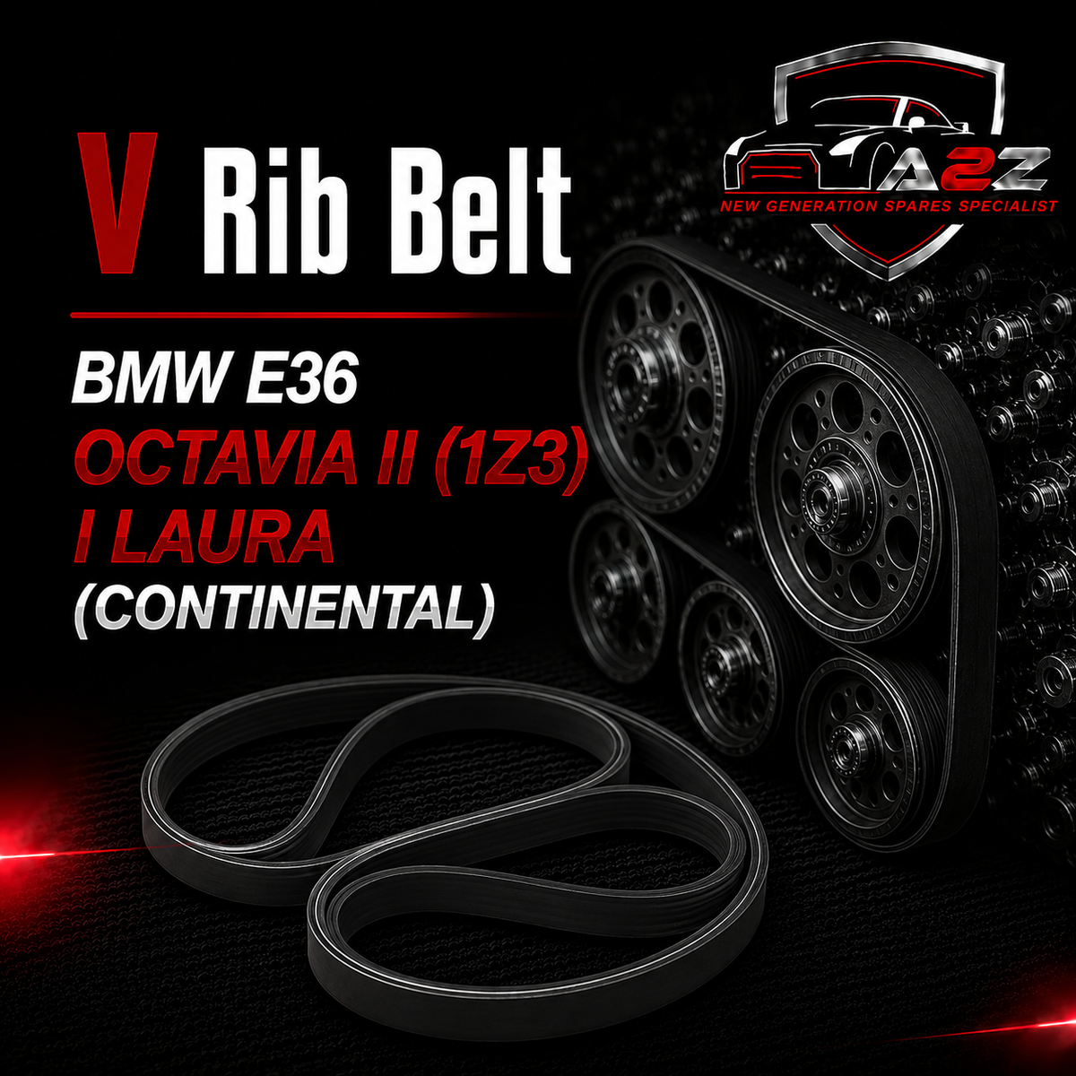 V-ribbed drive Belt 11281401157 Compatible With BMW E36