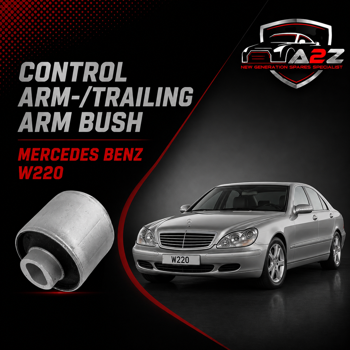Control arm-/trailing arm bush 2203308607 2203331714 2203333114 Compatible With Mercedes Benz W220