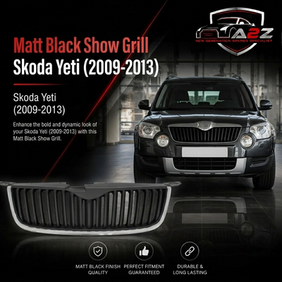 Matt Black Show Grill 5L0853668 5L0853607 Compatible With Skoda Yeti (2009-2013) Tag No.101