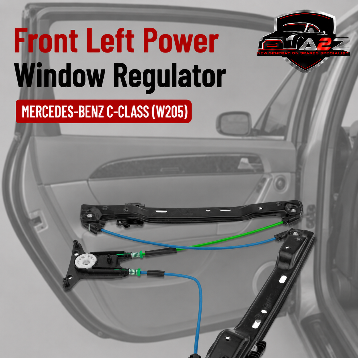 Front Left Power Window Regulator Without Plate 2057209111 2057204923 2537206303 A2057204923 A2537206303 Compatible with MERCEDES-BENZ C-CLASS (W205)