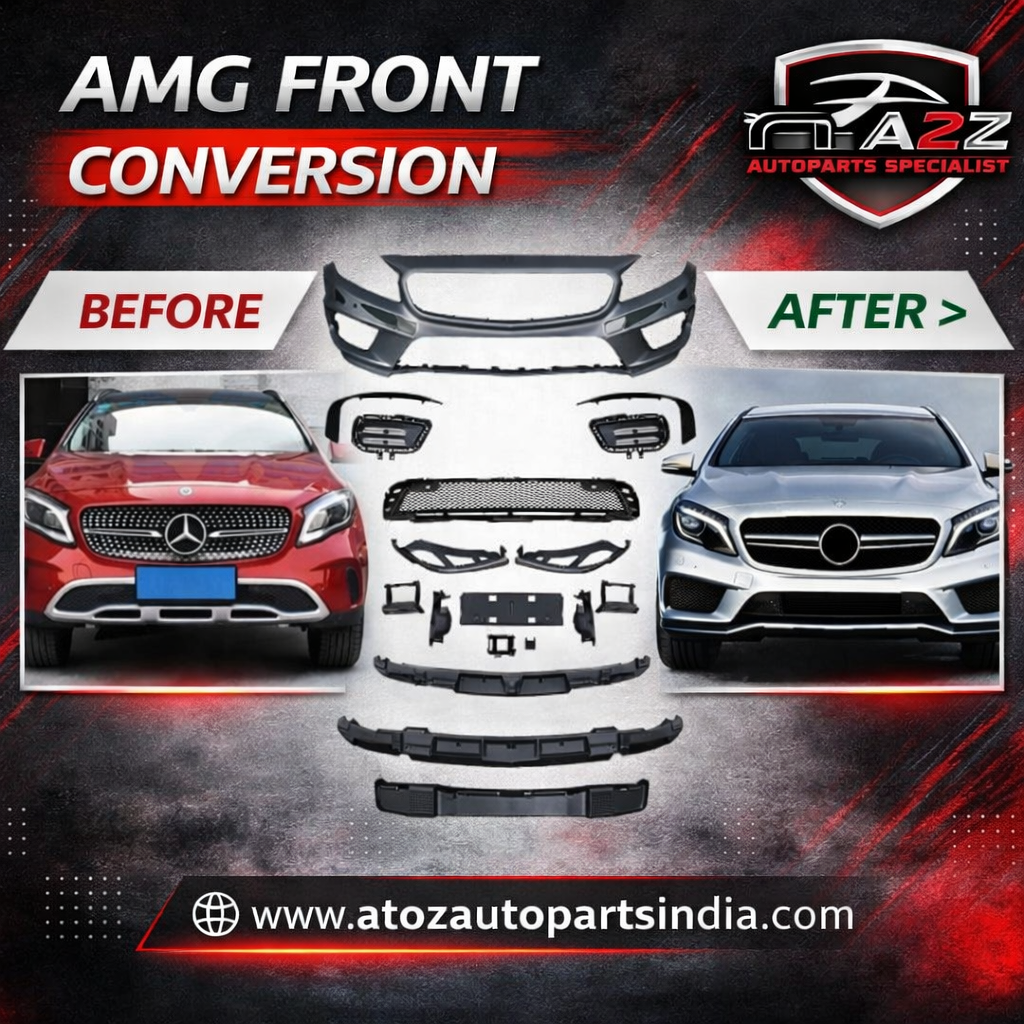 A To Z Compatible With Mercedes Benz Gla W156 X156 (2014-2019) Upgrade Facelift Convert To Gla45 Amg Front Body Kit Bumper CC-9668 (Shipping Cost Not Included In Price)