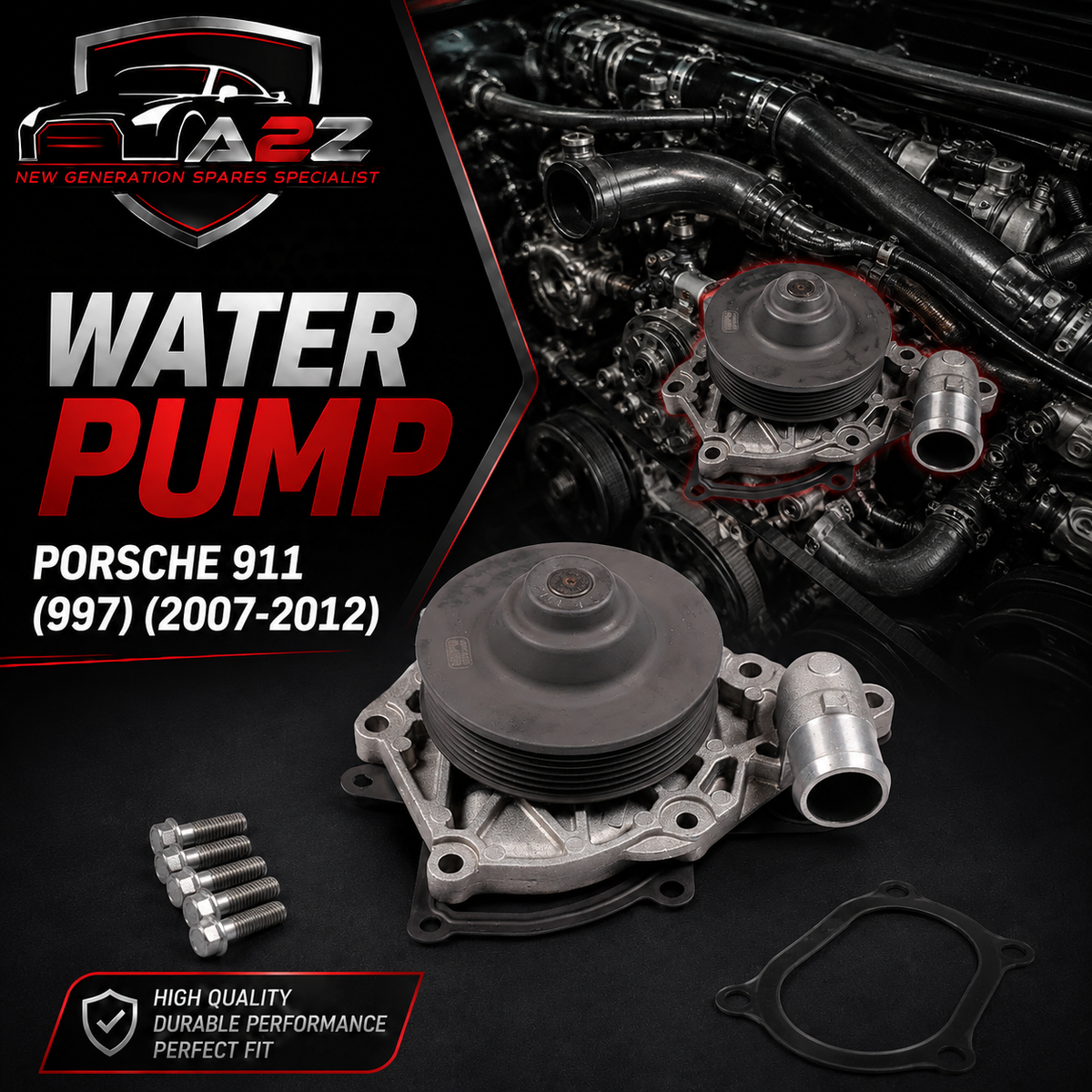 Water Pump 99710601170 99710601171 99710601172 Compatible With PORSCHE 911 (997) Tag No.32
