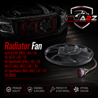 Radiator Fan 4H0959455AD 4H0959455M 4H0959455T Compatible With Audi A4 B8 (8K2) | A4 / S4 A5 (8T3) | A5 / S5 A5 Sportback (8TA) | A5 / S5 A6 C7 (4G2, 4GC) | A6 / S6 A7 Sportback (4GA, 4GF) | A7 / S7 Q5 (8RB)