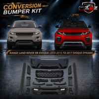 Conversion Bumper Body Kit Compatible With Land Range Rover Evoque 2010-2015 Upgrade To Land Range Rover Evoque 2017 (Shipping Cost Not Included In Price)