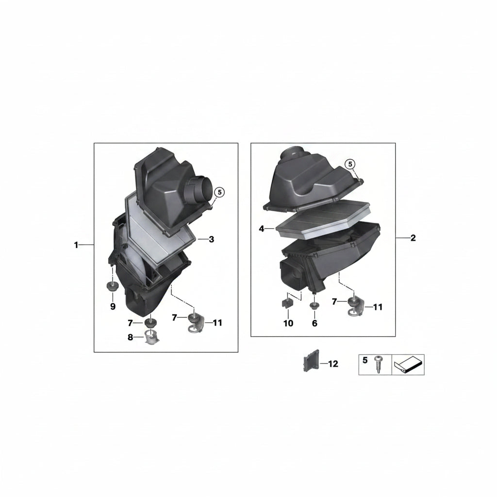 intake Muffler Bracket 13718620474 Compatible With BMW G38