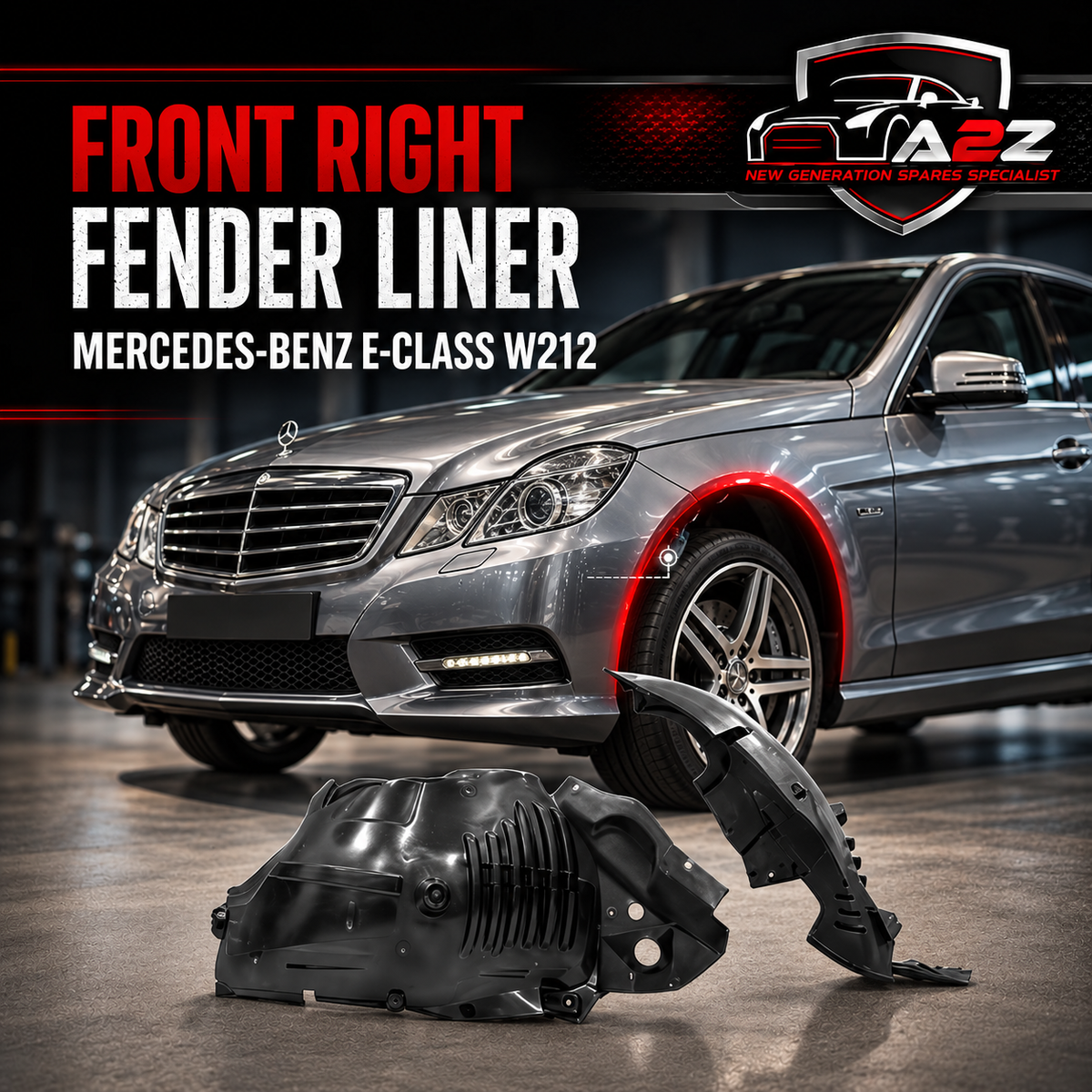 Front Right Fender Liner 2126900230 A2126900230 Compatible With MERCEDES-BENZ E-CLASS W212 Tag-FEM-11
