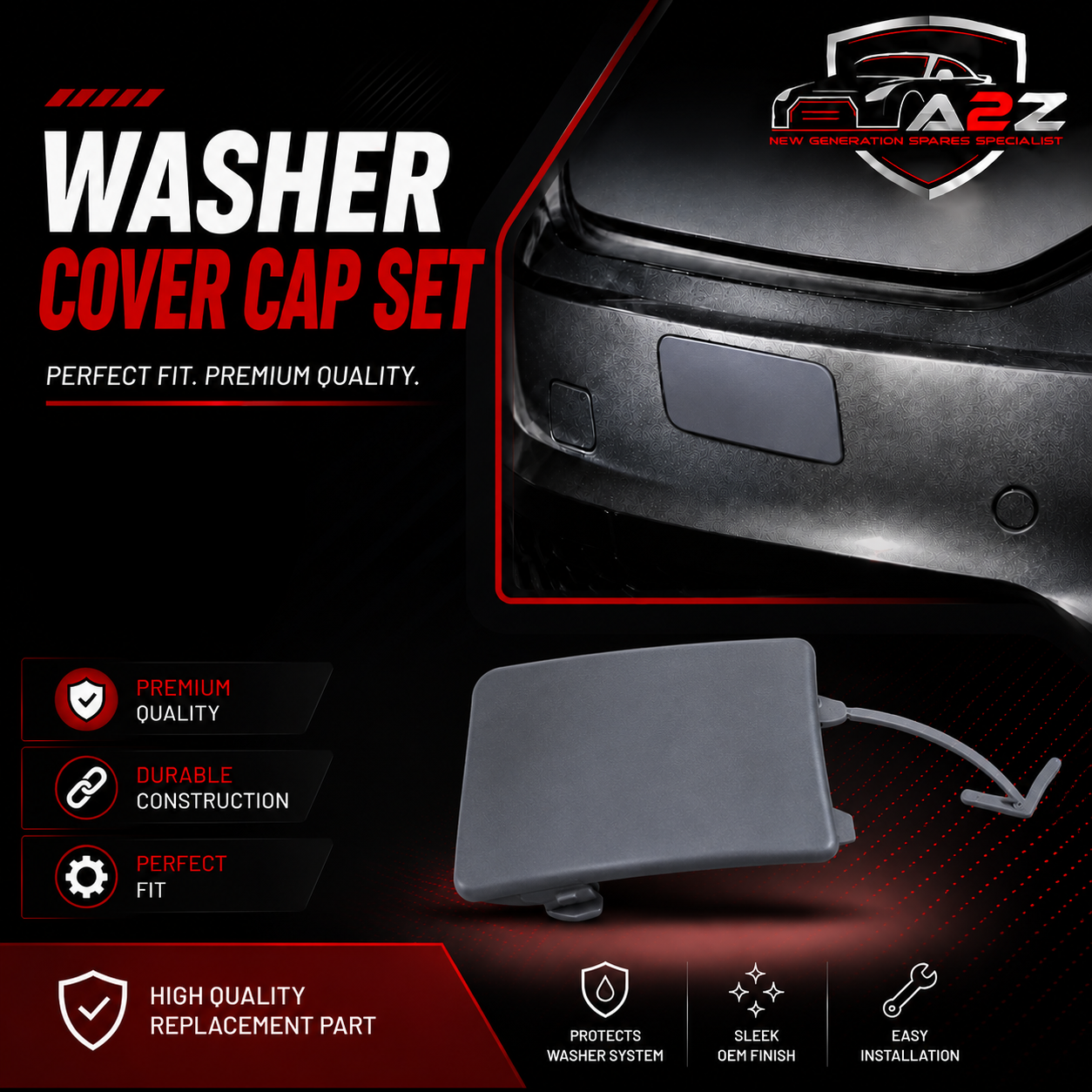Washer Cover Cap Left 2126981530 Right 2126981630 Compatible With Benz 212 AMG